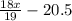 \frac{18x}{19}-20.5