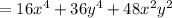 =16x^4+36y^4+48x^2y^2