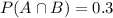 P(A\cap B)=0.3