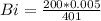 Bi = \frac{200*0.005}{401}