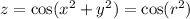 z=\cos(x^2+y^2)=\cos(r^2)