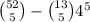 {52 \choose 5}-{13 \choose 5}4^5