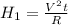 H_1=\frac{V^2t}{R}