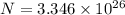 N=3.346\times 10^{26}