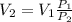 V_2 = V_1 \frac{P_1}{P_2}