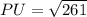 PU=\sqrt{261}