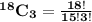 \mathbf{^{18}C_3 = \frac{18!}{15!3!}}