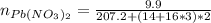 n_{Pb(NO_{3})_{2}}=\frac{9.9}{207.2+(14+16*3)*2}