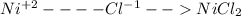 Ni^{+2}  ---- Cl^{-1}  --  NiCl_{2}