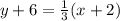 y+6=\frac{1}{3}(x+2)