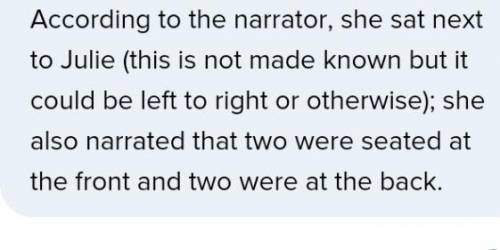 Read the passage. when we went on the field trip, i sat beside my friend julie. erin and stephanie s