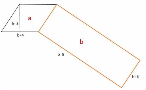 This figure is made up of a rectangle and parallelogram. what is the area of this figure?  enter you