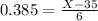 0.385 = \frac{X - 35}{6}