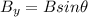 B_{y}=Bsin\theta