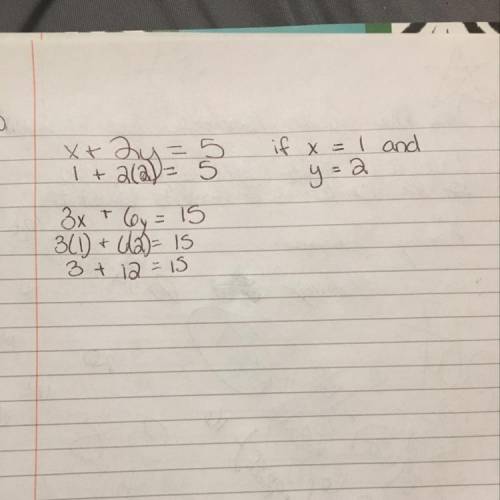 X+2y = 5 3х +6y = 15 use the substitution method