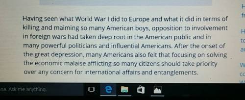 Why did many americans oppose getting involved in world war 2