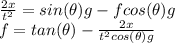 \frac{2x}{t^2}=sin(\theta) g - f cos(\theta) g\\f=tan(\theta)-\frac{2x}{t^2cos(\theta)g}