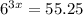 6^{3x}=55.25