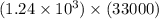 (1.24\times 10^3)\times (33000)