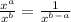 \frac{x^a}{x^b}=\frac{1}{x^{b-a}}