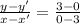 \frac{y-y'}{x-x'}=\frac{3-0}{0-3}