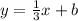 y=\frac{1}{3}x+b