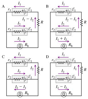 If e1 = 13.0 v and e2 = 5.0 v , calculate the current i2 flowing in emf source e2.