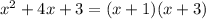 x ^ 2 + 4x + 3 = (x + 1) (x + 3)