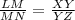 \frac{LM}{MN}=\frac{XY}{YZ}