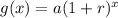 g(x)=a(1+r)^x