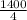 \frac{1400}{4}