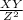 \frac{XY}{Z^{2} }