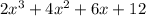 2x^3 + 4x^2 + 6x + 12