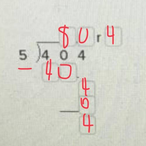 Follow the steps to find the quotient.   !