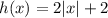 h(x)=2|x|+2