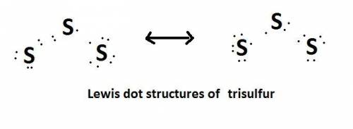 Draw the lewis structure for the trisulfur s3 molecule. be sure to include all resonance structures