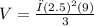 V = \frac{π(2.5)^{2}(9)}{3}