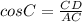 cosC= \frac{CD}{AC}