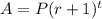 A=P(r+1)^t