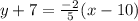 y+7=\frac{-2}{5} (x-10)