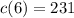 c(6) =231