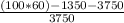 \frac{(100 * 60) - 1350 - 3750}{3750}