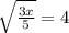 \sqrt{\frac{3x}{5}} = 4