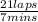 \frac{21  laps}{7  mins}