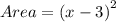 Area= {(x - 3)}^{2}