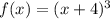 f(x) = (x+4)^3