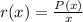 r(x) =\frac{P(x)}{x}