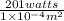 \frac{201 watts}{1 \times 10^{-4} m^{2}}