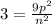 3= \frac{9p^2}{n^2}