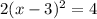 2(x-3)^{2}=4